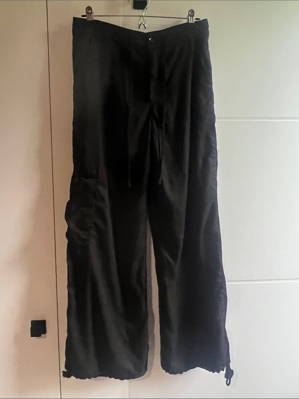YFB Black Wide-Leg Drawstring Pants